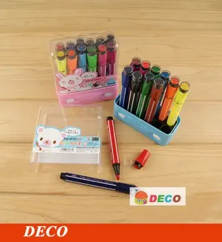(12 spalvų/lot), Geros kokybės vandens spalvos rašiklis su antspaudu Kawaii žymeklis rašikliai Vaikams, kurie mokosi kanceliarinės prekės mokyklinės prekės (SS-3169)