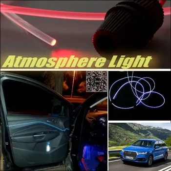 Audi Q7 4L Automobilių Atmosfera Šviesos Optinio Pluošto Juosta Interjero Pertvarkymo / Vienodumas Ne Dizzling Kabinos Viduje 