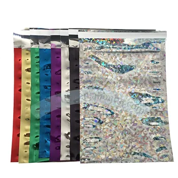Holografinis spalvų lipnios poli vokas plastikinis po Pašto Pakuotės Paketas, Kurjerio Pašto 162x229 6x9
