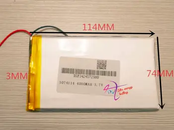3,7 V ličio Tablet polimero baterijos 4000 mah ultra-plonas didelės talpos 