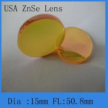 Aukšta kokybė-15 mm ZnSe co2 lazerio fokusavimo objektyvas 50.8 mm fokusavimo ilgis