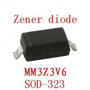 Smd 0805 zener diodas sod-323 MM3Z3V6 100vnt