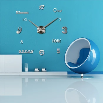 2017 naujas sieninis laikrodis kvarcinis žiūrėti reloj de sumalti modernus dizainas, didelis dekoratyvinis laikrodžiai Europoje akrilo lipdukai kambarį klok