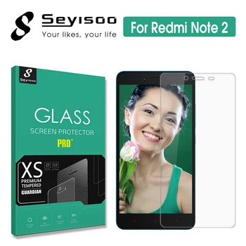 Originalus Seyisoo Prekės Screen Protector, Grūdintas Stiklas Xiaomi Redmi 2 Pastaba Note2 Xiomi Premium Priekiniai 2.5 D 9H 0,3 mm Plėvelė