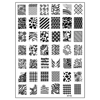 9.5*14.5 CM Štampavimo Nagų Plokštelės Geometrija Nereguliarus Dizaino Vaizdą Štampavimo Nagų Dailės, Manikiūro Šabloną 