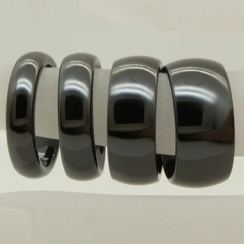 8mm plotis klasikinis dome juoda hi-tech nulio įrodymas, keramikos žiedas 1pc