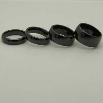 8mm plotis klasikinis dome juoda hi-tech nulio įrodymas, keramikos žiedas 1pc