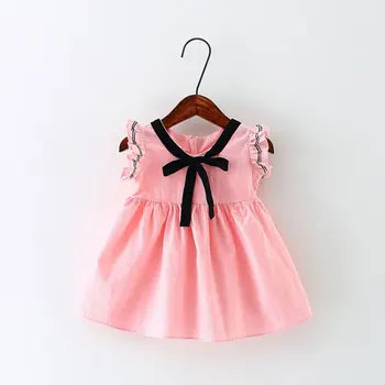 Iki 2017 m. vasaros mergaitė kūdikio dėvėti drabužiai, prekės medvilnės suknelė kūdikiams, kūdikių, mergaičių drabužiai mielas kostiumas princesė šalis suknelės suknelė