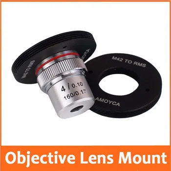 Aliuminio Adapterio Žiedas Mount Mikroskopu Tikslas Objektyvas ĮMONĖS M42 X1 Naudoti Skaitmeninis Fotoaparatas