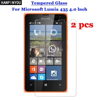 2 Vnt./Daug Lumia 532 435 Grūdintas Stiklas 9H 2.5 D Premium Screen Protector Filmas 
