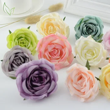 Šilko rožės Galvą 1pcs aukštos kokybės Dirbtinės Gėlės Namuose Nuotakos puokštė Festivalis 