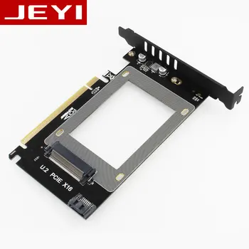 JEYI U2X16 PCI-Express 4x 3.0 X16, kad U. 2 SFF-8639 Adapteris NVMe PCIe SSD PCI-e U2 Kortelės M. 2 NGFF 2.5' SSD SU PCI-E X16 intel x4
