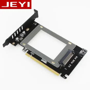 JEYI U2X16 PCI-Express 4x 3.0 X16, kad U. 2 SFF-8639 Adapteris NVMe PCIe SSD PCI-e U2 Kortelės M. 2 NGFF 2.5' SSD SU PCI-E X16 intel x4