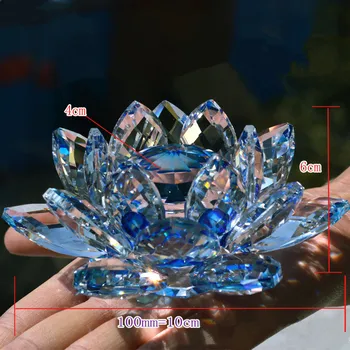 10CM Kvarco Kristalo Stiklas, Lotoso Gėlė, Namų Vestuvių Dekoravimas Feng shui Kristalai Akmens Suvenyrai pietre naturali e minerali
