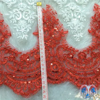 25cm pločio raudona/off baltos spalvos blizgančiais laido Vestuvių suknelė aksesuarai nėrinių sijonas rankų darbo 