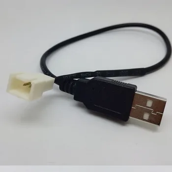 USB A male, kad 2pin Fan 3-Pin 3pin Adapterio Kabelis, skirtas 5V Nemokamas pristatymas