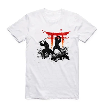 S-XXXL Prekės ženklo Vyrai Moterys Spausdinti Japonija Samurajus Warrior T-shirt Anime geek Vasaros Trumpas rankovės O-Kaklo Harajuku Marškinėlius