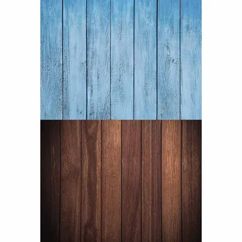 Mėlyna žaliavinės medienos lentos ir rudos valdybos šeimų vaikų mažų objektų fotografiją fotografija backdrops photocall nuotrauka