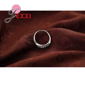 JEXXI Naujas Produktas Turas Vestuvių Juostoje Nerūdijančio 925 Sterlingas Sidabro Moterų Pirštų Žiedai Elegantiškas Dalyvavimas Juvelyrikos Nemokamas Pristatymas