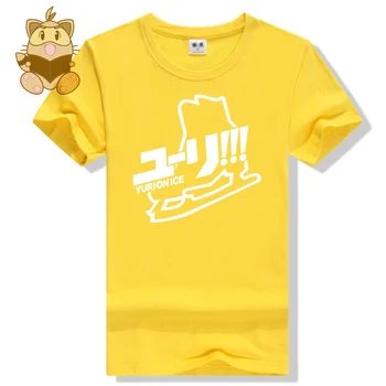 JURIJUS ANT LEDO! Aukštos kokybės medvilnės anime gerbėjų marškinėliai Jurijus Ant Ledo marškinėliai ac475