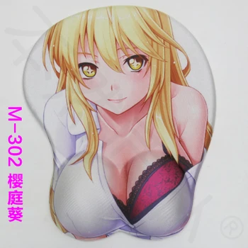 2017 Aukštos Kokybės Karšto Seksualus Fantazijos Didelis Minkštas Krūties Klubo Silikono Pelės Mygtukai Japonų Anime Žaidimų 3D Krūties kompiuterio Pelės Padas
