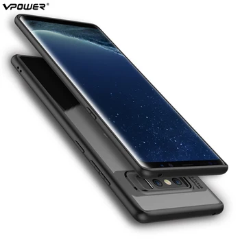 Vpower Slim Case for Samsung Galaxy Note 8, Skaidrus atveju PC & TPU Silikoninis juodas raudonas Dangtelis Coque Galaxy Note 8 Byloje