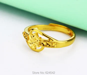 Papuošalai Nekilnojamojo Padengti 24k Aukso Žiedas Moterims Žiedas Papuošalai Moterims, Europos ir Amerikos Stiliaus Žiedas Žavesio