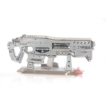 MU 3D Metalo Puzzle Star Craft Terran Gauss Rifle Ginklą Pastato Modelis SBP-N01 