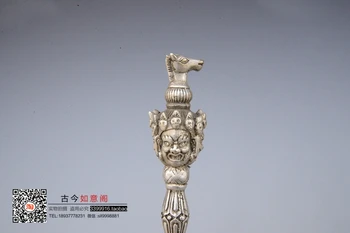 Budizmas subtilus Tibeto sidabro Drožyba Mahakala Budos Galva Vajra statulėlės