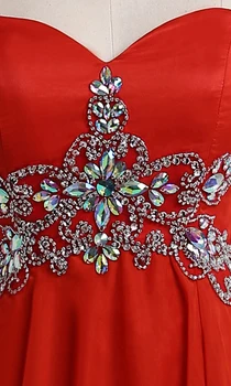 Naujas Stebėjimo Raudona Ilgai Bridesmaid Dresses 2017 Plius Dydis Vestuvių Šalis Šifono Suknelė Karoliukai Tarnaitė Garbės Promenadzie Suknelė