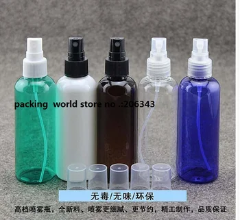 100ml 5 spalvų plastikinių PET BUTELIŲ su rūko purkštuvu siurblys tonerio/wc/vandens/kvepalai/purkštuvo butelis odos priežiūros pakavimo