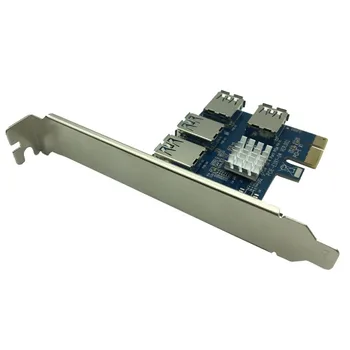 PCIe 1 iki 4 PCI express 16X lizdai Riser Card PCI-E 1X Išorės 4 PCI-e slot Adapter PCIe Port Multiplier Kortelę už BTC Kasyba