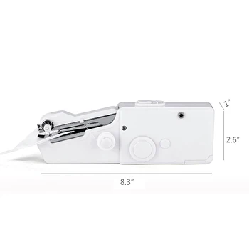Baterijos Veikimo Mini Siuvimo Mašina Pasukimo Ir Horizontalus Šaudyklinio Baltos Spalvos Mini Elektroninės Nešiojamų Siuvimo Įrankiai