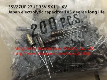 Originalus naujas 35V27UF 27UF 35V 5X11 LXV Japonija elektrolitinius kondensatorius 105 laipsnį, ilgą gyvenimą (Induktyvumo)