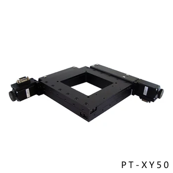 PT-XY50 XY Variklio Mikroskopu Etape, Elektros XY Neatsiejama Combinating Platforma, 50mm Kelionės
