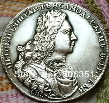 NEMOKAMAS PRISTATYMAS didmeninė rusija 1727 kopijuoti moneta coper gamybos sidabruotas senas monetas