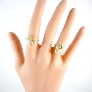 10vnt Moterų Aukso, Nerūdijančio Plieno Žiedai, Sužadėtuvių Metines Šakės Nustatymas Zirconia Žiedas Classic Moteris Papuošalai LR352
