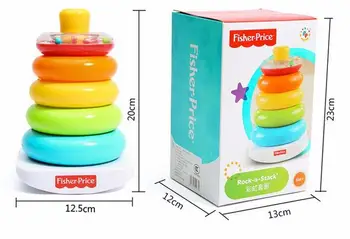Mielas spalvinga vaivorykštė bokštas blokas žaislai krovimas žiedas modelio švietimo žaislai pažangios plėtros žaislai vaikams baby