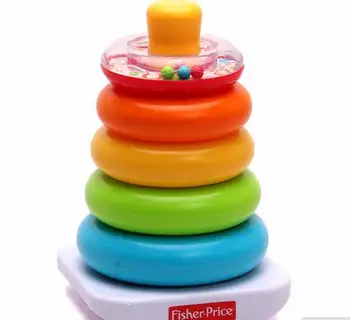 Mielas spalvinga vaivorykštė bokštas blokas žaislai krovimas žiedas modelio švietimo žaislai pažangios plėtros žaislai vaikams baby