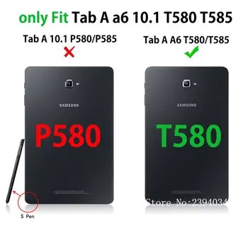 SM-T585 Mados Katė Spausdinti Case Cover For Samsung Galaxy Tab A6 10.1 2016 T580 T585 SM-T580 Atveju Funda Tablet PU Odos Apvalkalas