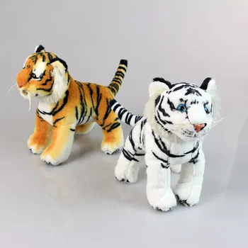 Candice guo! mielas modeliavimas gyvūnų lėlės stovi pliušinis žaislas tigras tikroviška puikus juostele tigras vaikų gimtadienio dovana 1pc