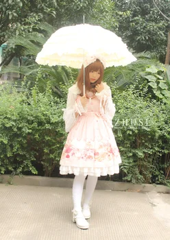 2016 mados princesė nėrinių cosplay skėtis skliautinis prekės ženklo skėčiai Vinilo UV saulės skėtis kūrybos skėtis moteris Lolita stilius