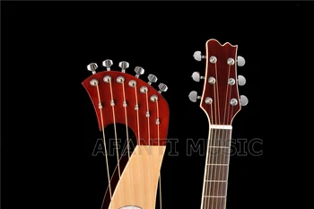 Eglė viršų / Sapele Atgal ir Pusių / Raudonmedžio Fingerboard & Riešutų Afanti Arfa gitara (AHP-1002)