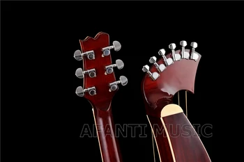 Eglė viršų / Sapele Atgal ir Pusių / Raudonmedžio Fingerboard & Riešutų Afanti Arfa gitara (AHP-1002)