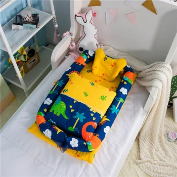 Namų Tekstilės 3pcs/set Kūdikių lova nustatyti berniukų, mergaičių naujagimių dovana dinozaurų patalynės komplektas keičiamajame ir skalbti lovos užvalkalai už vaikas vaikui