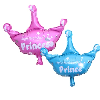 Mini crown princess princas folija balionai su gimtadieniu dekoracijos vaikams dovanos baby shower 
