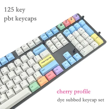 Cool Džiazo 125 klavišą pbt Cherry mx Mechaninė Klaviatūra keycaps dažų subbed vyšnių profilis 1.75 shift Kreida rankovės keycap