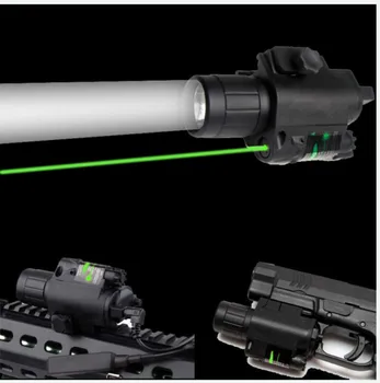 Taktinis Combo Žalias Taškas Lazerinis taikiklis su 200LM Q5 LED Žibintuvėlis Medžioklės Šautuvas ir Pistoletas Glock 17 19 22