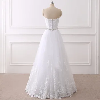 Vestuvių Suknelė iki 2018 m. Tiulio Nuotakos Suknelė Nėrinių Chalatas De Mariage Trouwjurk Elegantiškas-line Brangioji Appliqued Vestido De Noiva