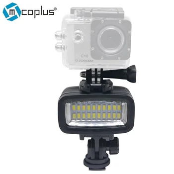 Mcoplus 20pcs Vandeniui LED Vaizdo Šviesos, po vandeniu 40m Nardymo Lempa Gopro DV Kamera HTC XIAOYI SJ5000 SJ6000 & Action Camera